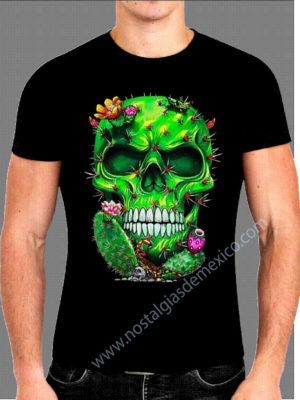 T SHIRT GLOWING NOPAL SKULL