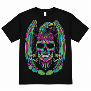 CAL AGUILA Skull Eagle T-Shirt