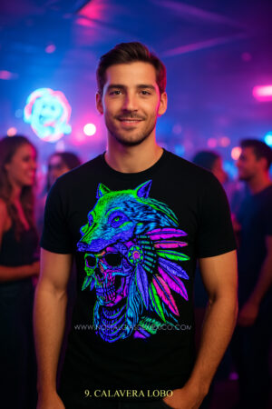 CAL LOBO IL 👕 “Spirit of the Wolf” T-Shirt – Día de Muertos Edition 🇲🇽
