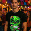 CAL NOPAL FIESTA Cactus Skull T-Shirt – A Unique Mexican Tribute to Día de Muertos