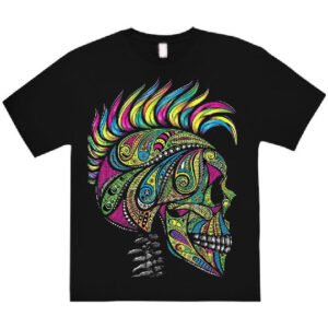 CAL PUNKS Punk Skull T-Shirt