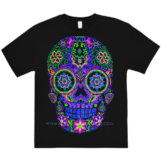 CAL PUNTOS Sugar Skull T-Shirt – Mexican Art Meets Halloween