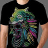 CALABERA LOBO 👕 “Spirit of the Wolf” T-Shirt – Día de Muertos Edition 🇲🇽