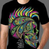 CALABERA PUNK Punk Skull T-Shirt – Mexican Art Meets Rebel Spirit