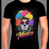 CATRINA 1 👕 Catrina Mexico with Flowers T-Shirt
