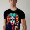 CATRINA SAN ANTO 🌺 San Antonio TX Catrina Blacklight T-Shirt 💀