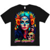 CATRINA SAN ANTOS 🌺 San Antonio TX Catrina Blacklight T-Shirt 💀