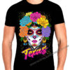 CATRINA TEXAS 👕 Catrina texas with Flowers T-Shirt