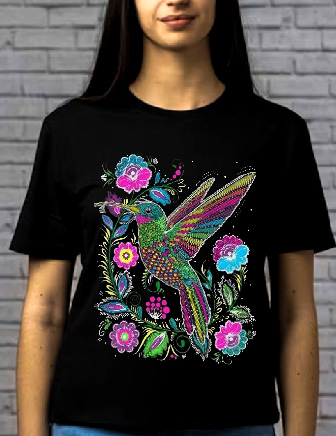 COLIBRI flores Hummingbird & Flowers T-shirt