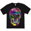 cal crayons Neon Crayon Skull T-Shirt